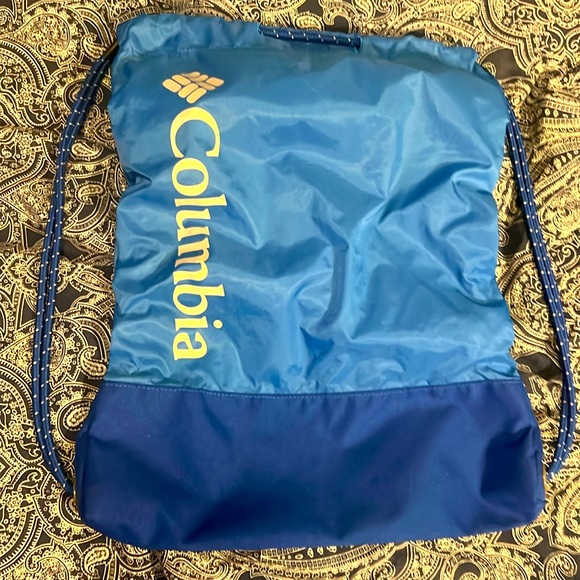 🔥COLUMBIA BLUE GYM SACK DRWSTRING BACKPACK - Picture 1 of 4